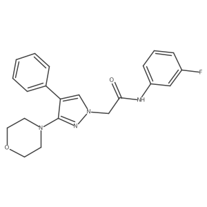 N-(3-fluorophenyl)-2-(3-morpholino-4-phenyl-1H-pyrazol-1-yl)acetamide结构式