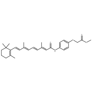 Acetic acid, 2-[4-[(15-oxoretin-15-yl)amino]phenoxy]-, methyl ester Structure