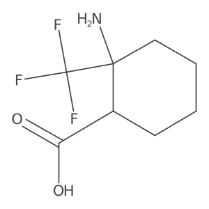 2-Amino-2-(trifluoromethyl)cyclohexane-1-carboxylic acid结构式