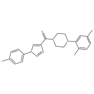 [4-(2,5-dimethylphenyl)piperazin-1-yl][1-(4-methylphenyl)-1H-1,2,3-triazol-4-yl]methanone结构式
