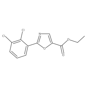 Ethyl 2-(2,3-dichlorophenyl)-1,3-oxazole-5-carboxylate结构式