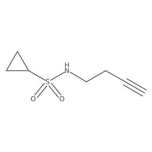 N-(but-3-yn-1-yl)cyclopropanesulfonamide结构式