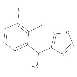1,2,4-Oxadiazole-3-methanamine, I+/--(2,3-difluorophenyl)-结构式