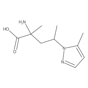 2-amino-2-methyl-4-(5-methyl-1H-pyrazol-1-yl)pentanoic acid Structure