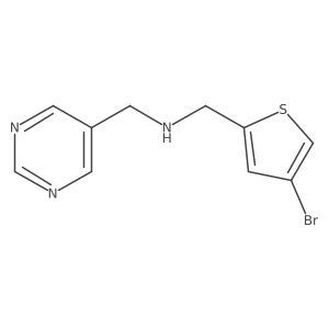 [(4-Bromothiophen-2-yl)methyl](pyrimidin-5-ylmethyl)amine Structure