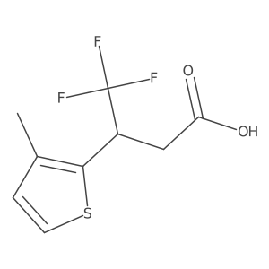 4,4,4-Trifluoro-3-(3-methylthiophen-2-yl)butanoic acid结构式