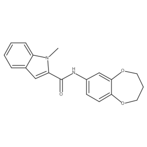 N-(3,4-dihydro-2H-1,5-benzodioxepin-7-yl)-1-methyl-1H-indole-2-carboxamide结构式