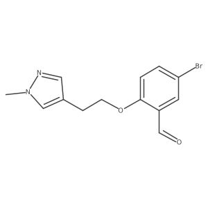 5-Bromo-2-[2-(1-methylpyrazol-4-yl)ethoxy]benzaldehyde结构式