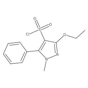 1H-Pyrazole-4-sulfonyl chloride, 3-ethoxy-1-methyl-5-phenyl-结构式