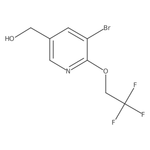 (5-Bromo-6-(2,2,2-trifluoroethoxy)pyridin-3-yl)methanol结构式