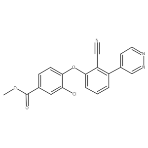 Methyl 3-chloro-4-(2-cyano-3-(pyridazin-4-yl)phenoxy)benzoate结构式