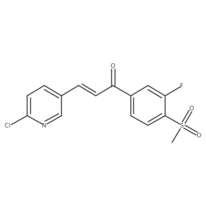 (E)-3-(6-Chloropyridin-3-yl)-1-(3-fluoro-4-methylsulfonylphenyl)prop-2-en-1-one结构式