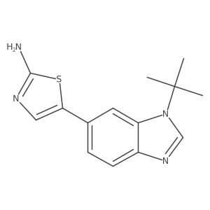 5-(1-tert-butyl-1H-benzo[d]imidazol-6-yl)thiazol-2-amine Structure