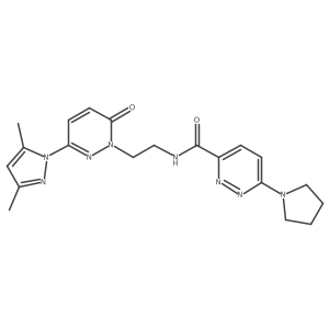N-(2-(3-(3,5-dimethyl-1H-pyrazol-1-yl)-6-oxopyridazin-1(6H)-yl)ethyl)-6-(pyrrolidin-1-yl)pyridazine-3-carboxamide结构式