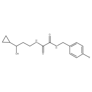 N1-(3-cyclopropyl-3-hydroxypropyl)-N2-(4-fluorobenzyl)oxalamide Structure