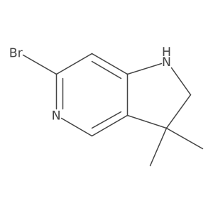 6-Bromo-3,3-dimethyl-2,3-dihydro-1H-pyrrolo[3,2-c]pyridine Structure