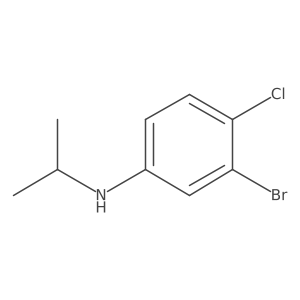 3-bromo-4-chloro-N-(propan-2-yl)aniline Structure