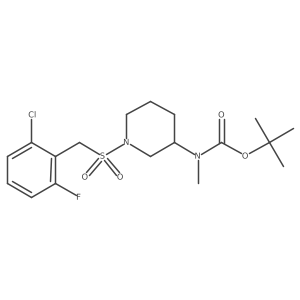 Tert-butyl (1-((2-chloro-6-fluorobenzyl)sulfonyl)piperidin-3-yl)(methyl)carbamate Structure