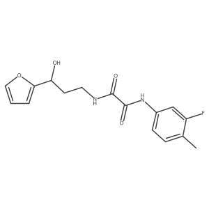 N1-(3-fluoro-4-methylphenyl)-N2-(3-(furan-2-yl)-3-hydroxypropyl)oxalamide Structure