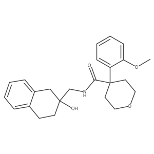 N-((2-hydroxy-1,2,3,4-tetrahydronaphthalen-2-yl)methyl)-4-(2-methoxyphenyl)tetrahydro-2H-pyran-4-carboxamide结构式