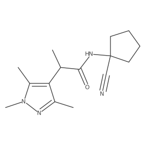 N-(1-cyanocyclopentyl)-2-(1,3,5-trimethyl-1H-pyrazol-4-yl)propanamide Structure