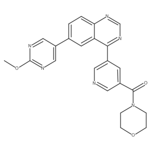 [5-[6-(2-Methoxypyrimidin-5-yl)quinazolin-4-yl]pyridin-3-yl]-morpholin-4-ylmethanone结构式