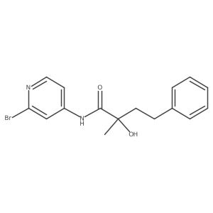 N-(2-Bromo-pyridin-4-yl)-2-hydroxy-2-methyl-4-phenyl-butyramide结构式