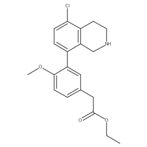Ethyl 2-(3-(5-chloro-1,2,3,4-tetrahydroisoquinolin-8-yl)-4-methoxyphenyl)acetate Structure