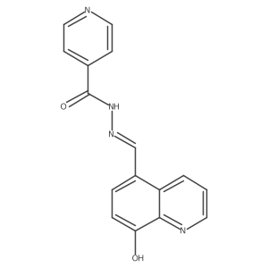 4-Pyridinecarboxylic acid, 2-[(8-hydroxy-5-quinolinyl)methylene]hydrazide结构式