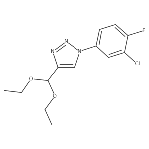1-(3-chloro-4-fluorophenyl)-4-(diethoxymethyl)-1H-1,2,3-triazole结构式