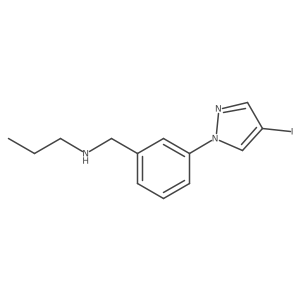 {[3-(4-iodo-1H-pyrazol-1-yl)phenyl]methyl}(propyl)amine结构式