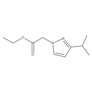 Ethyl 3-(1-methylethyl)-1H-pyrazole-1-acetate结构式