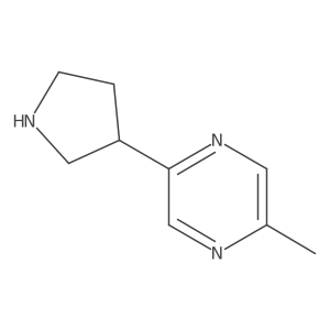 2-Methyl-5-(pyrrolidin-3-yl)pyrazine结构式