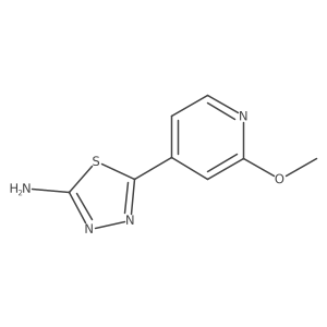 2-Amino-5-(2-methoxy-4-pyridyl)-1,3,4-thiadiazole Structure