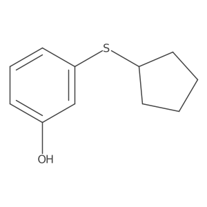 3-(Cyclopentylsulfanyl)phenol结构式