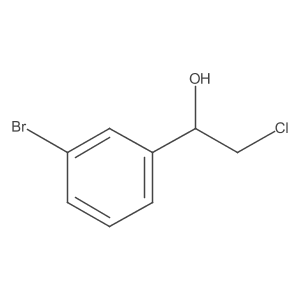 (1R)-1-(3-bromophenyl)-2-chloroethan-1-ol结构式
