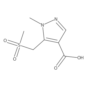 5-(methanesulfonylmethyl)-1-methyl-1H-pyrazole-4-carboxylic acid Structure
