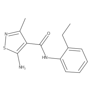 5-Amino-N-(2-ethylphenyl)-3-methyl-1,2-thiazole-4-carboxamide结构式