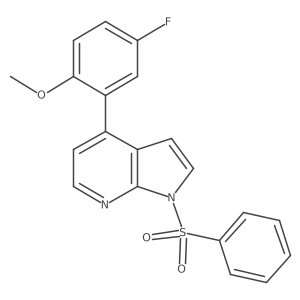 4-(5-fluoro-2-methoxyphenyl)-1-(phenylsulfonyl)-1H-pyrrolo[2,3-b]pyridine Structure