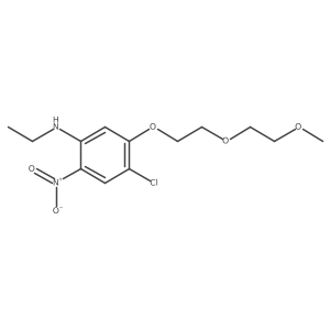 4-Chloro-n-ethyl-5-[2-(2-methoxyethoxy)ethoxy]-2-nitrobenzenamine结构式
