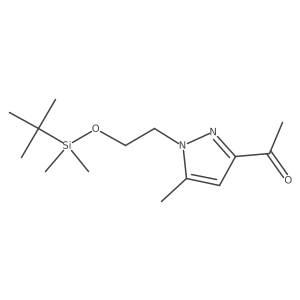 3-Acetyl-1-(2-t-butyldimethylsilyloxyethyl)-5-methylpyrazole Structure