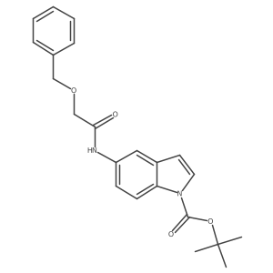 1h-Indole-1-carboxylic acid,5-[[(phenylmethoxy)acetyl]amino]-,1,1-dimethylethyl ester Structure