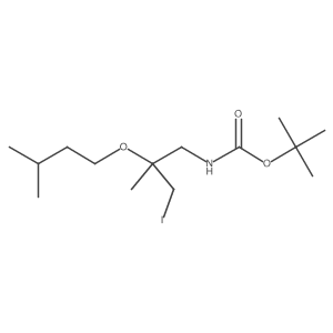 tert-butyl N-[3-iodo-2-methyl-2-(3-methylbutoxy)propyl]carbamate结构式