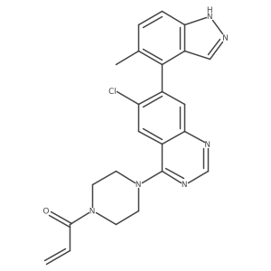 1-(4-(6-Chloro-7-(5-methyl-1h-indazol-4-yl)quinazolin-4-yl)piperazin-1-yl)prop-2-en-1-one结构式
