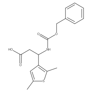 (3R)-3-{[(benzyloxy)carbonyl]amino}-3-(2,5-dimethylthiophen-3-yl)propanoic acid Structure