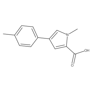 1-methyl-4-(4-methylphenyl)-1H-pyrrole-2-carboxylic acid结构式