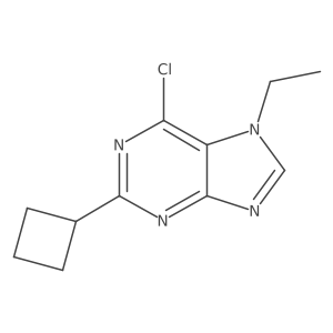 6-Chloro-2-cyclobutyl-7-ethyl-7H-purine结构式