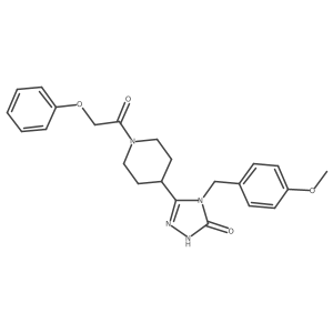 4-(4-methoxybenzyl)-5-[1-(phenoxyacetyl)piperidin-4-yl]-2,4-dihydro-3H-1,2,4-triazol-3-one Structure