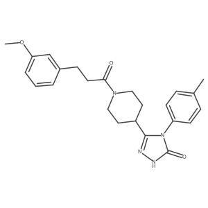 5-{1-[3-(3-methoxyphenyl)propanoyl]piperidin-4-yl}-4-(4-methylphenyl)-2,4-dihydro-3H-1,2,4-triazol-3-one Structure
