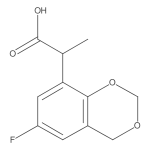 2-(6-Fluoro-4H-1,3-benzodioxin-8-yl)propanoic acid结构式